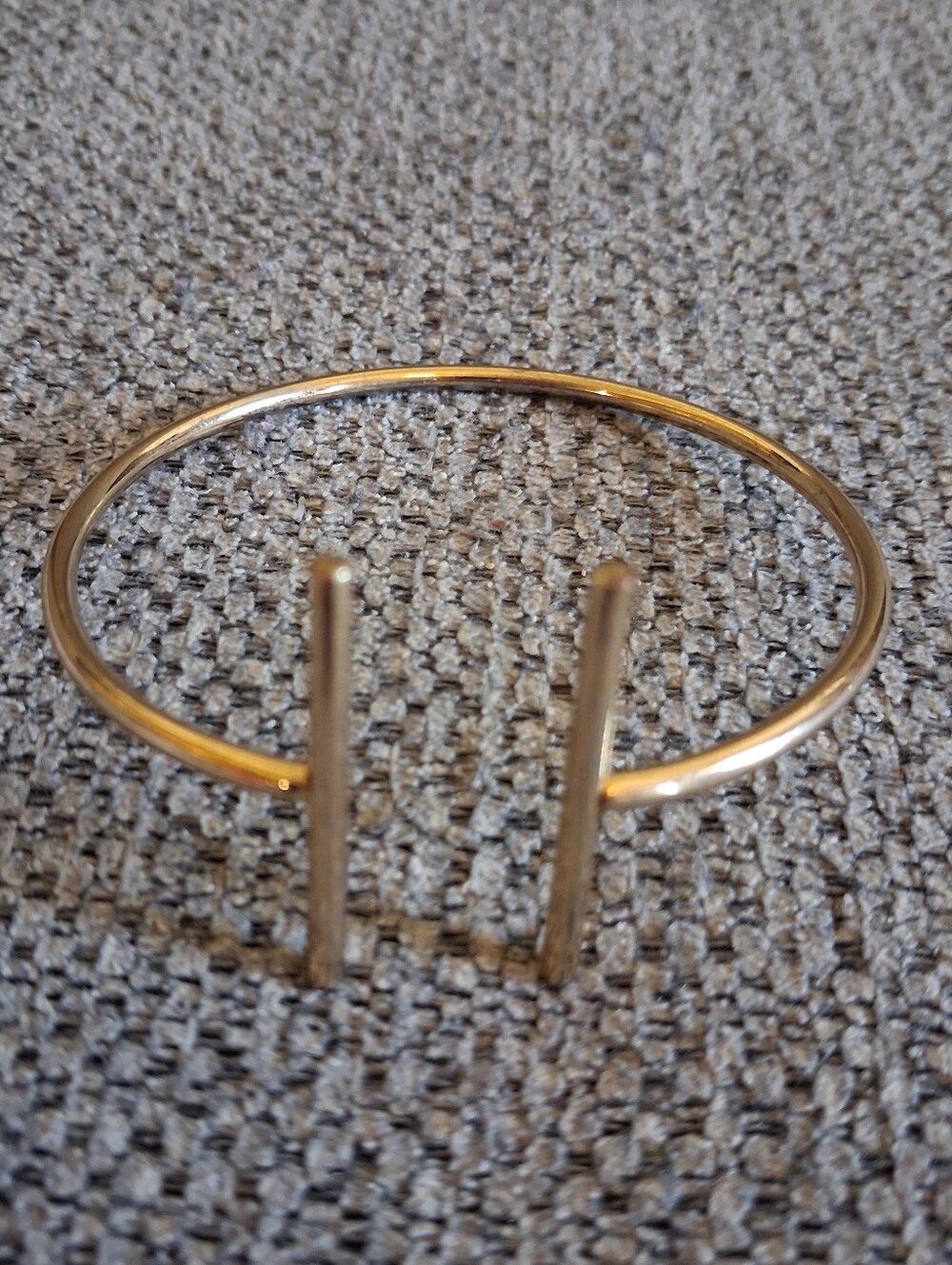 Minimalist Gold T Bar Open Cuff Bracelet